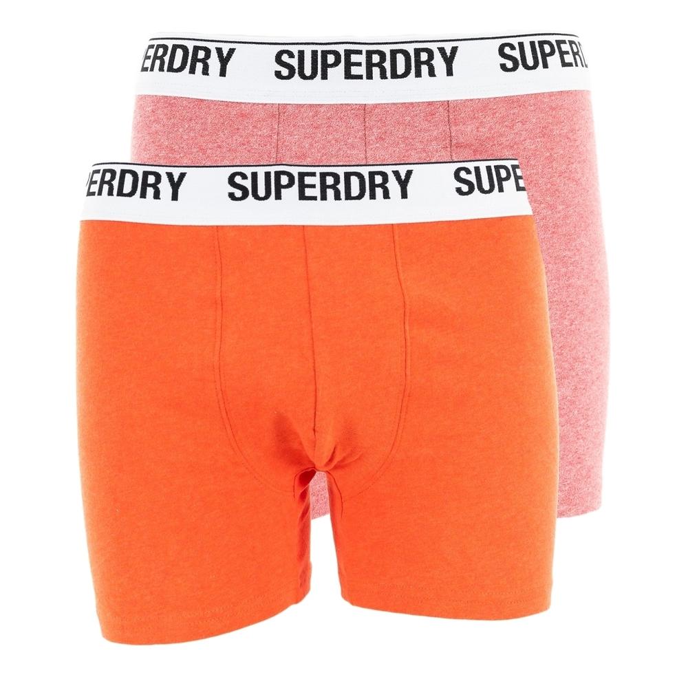 Lot x2 Boxers Rouge Homme Superdry pas cher