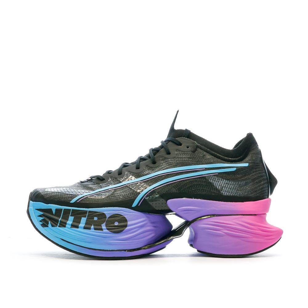 Chaussures de Running Noir/Mauve Homme PUMA Fastroid Nitro pas cher