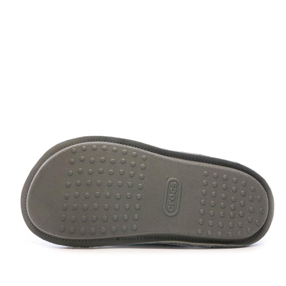 Chaussons Crocs Gris Mixte Baya Slipper vue 2