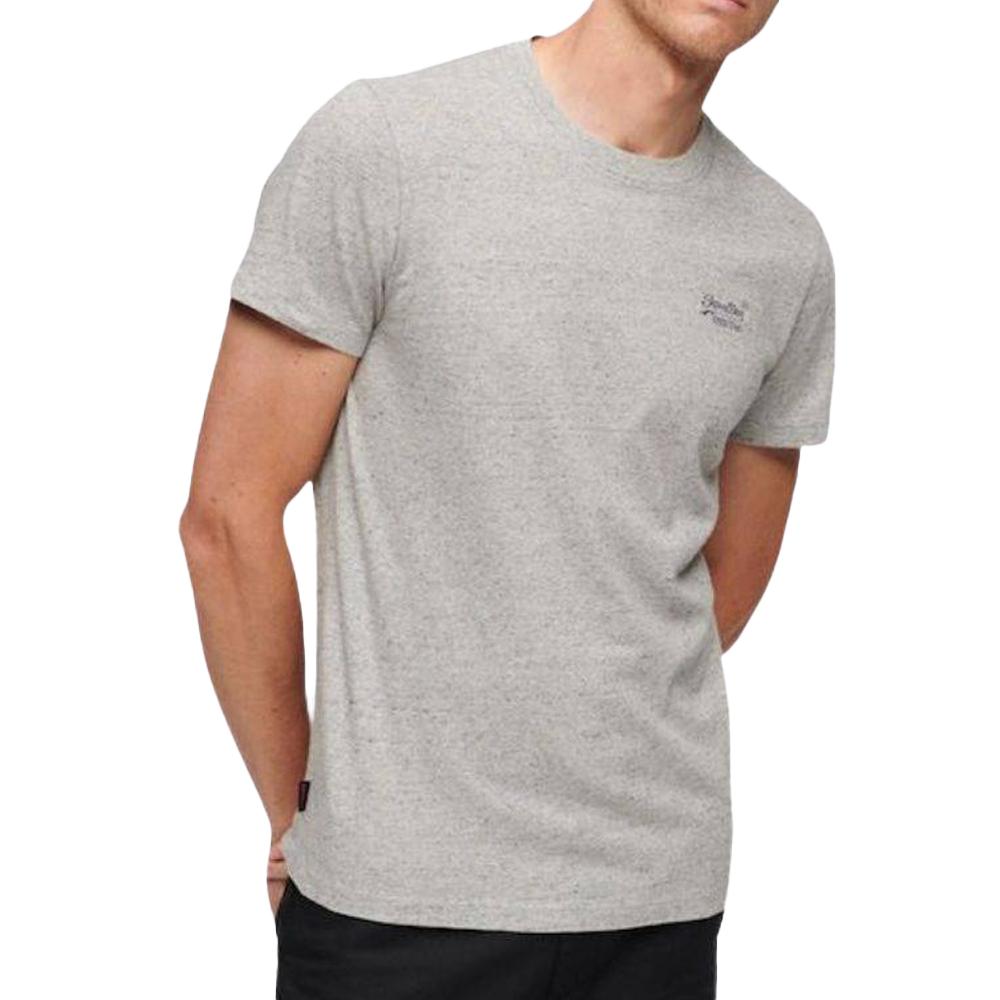 T-shirt Gris Homme Superdry Vintage Logo pas cher