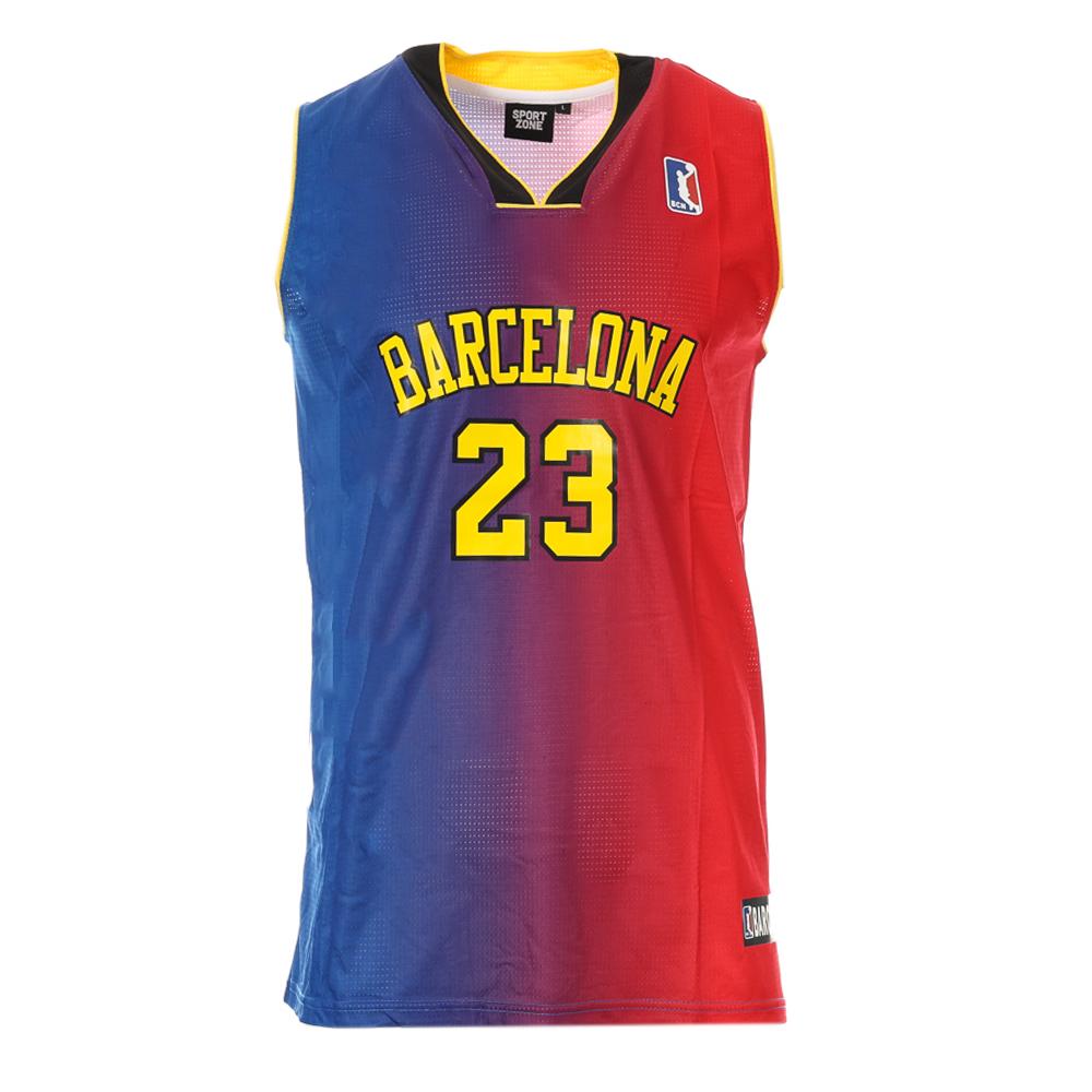 Maillot de basket Rouge/Bleu Homme Sport Zone Barcelona pas cher