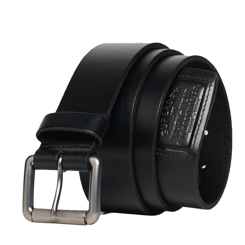 Ceinture Noir Homme Superdry Badgeman Belt pas cher