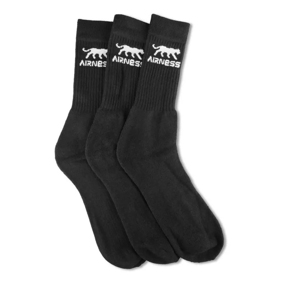 X3 Paires de Chaussettes Noir Homme Airness Chaussettes 414 pas cher