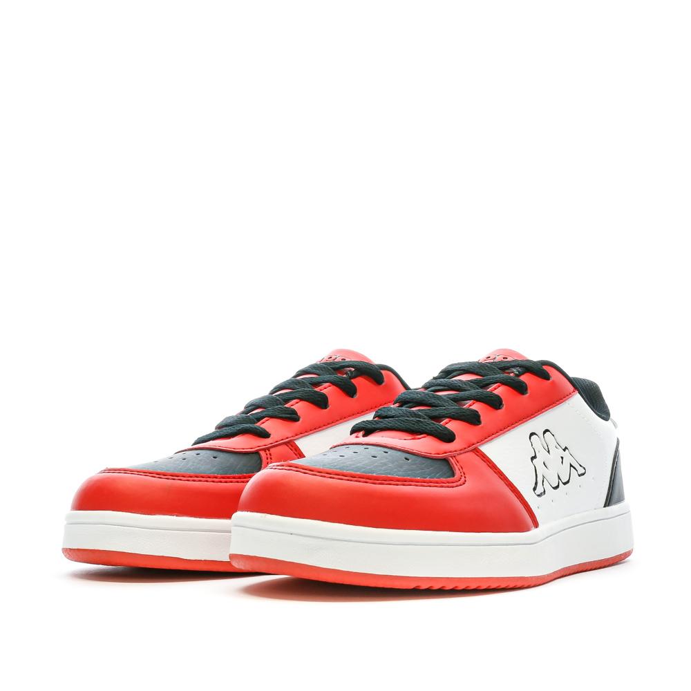 Baskets Blanc/Rouge Garçon KAPPA Malone Lace vue 6