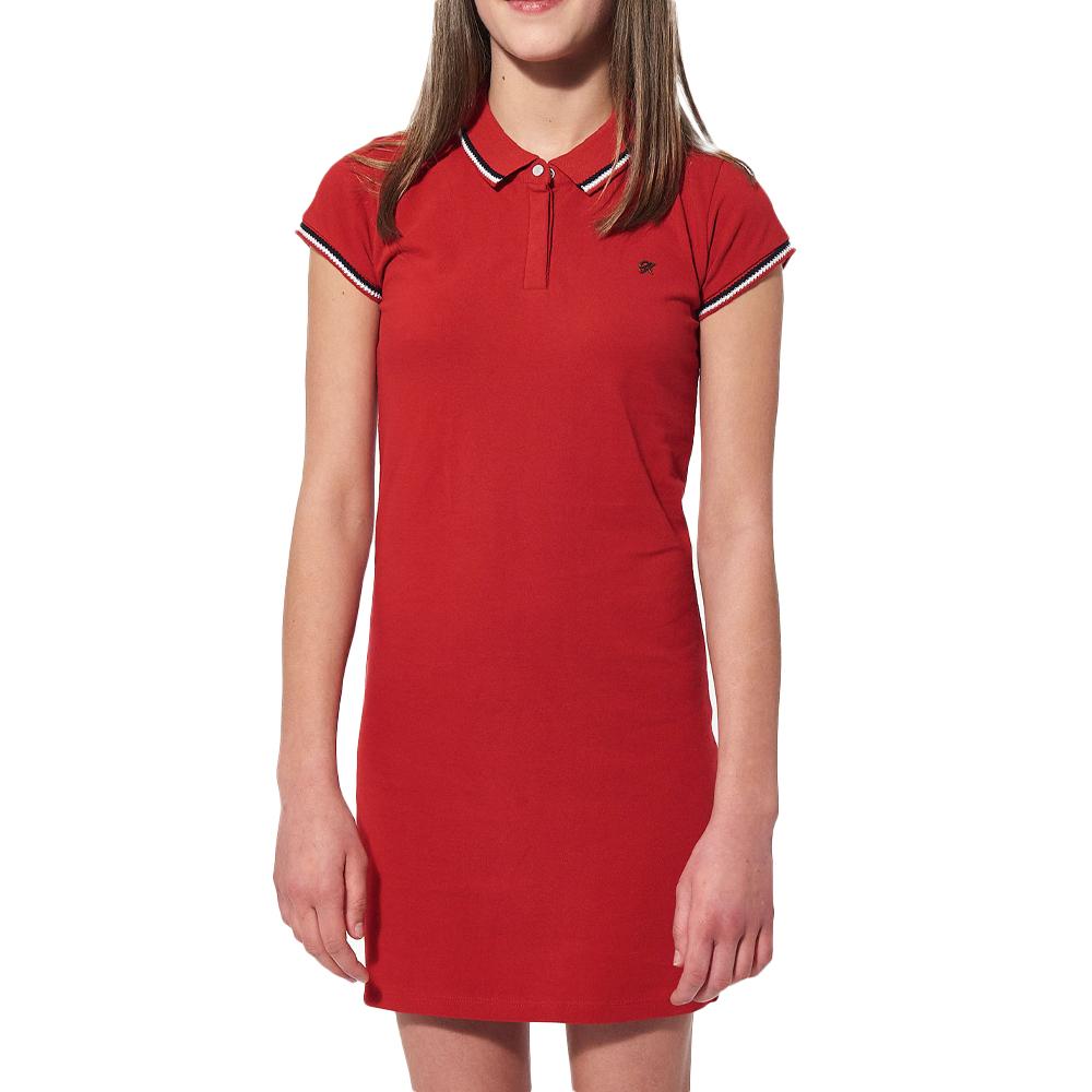 Robe Polo Rouge Fille Kaporal LUCY pas cher