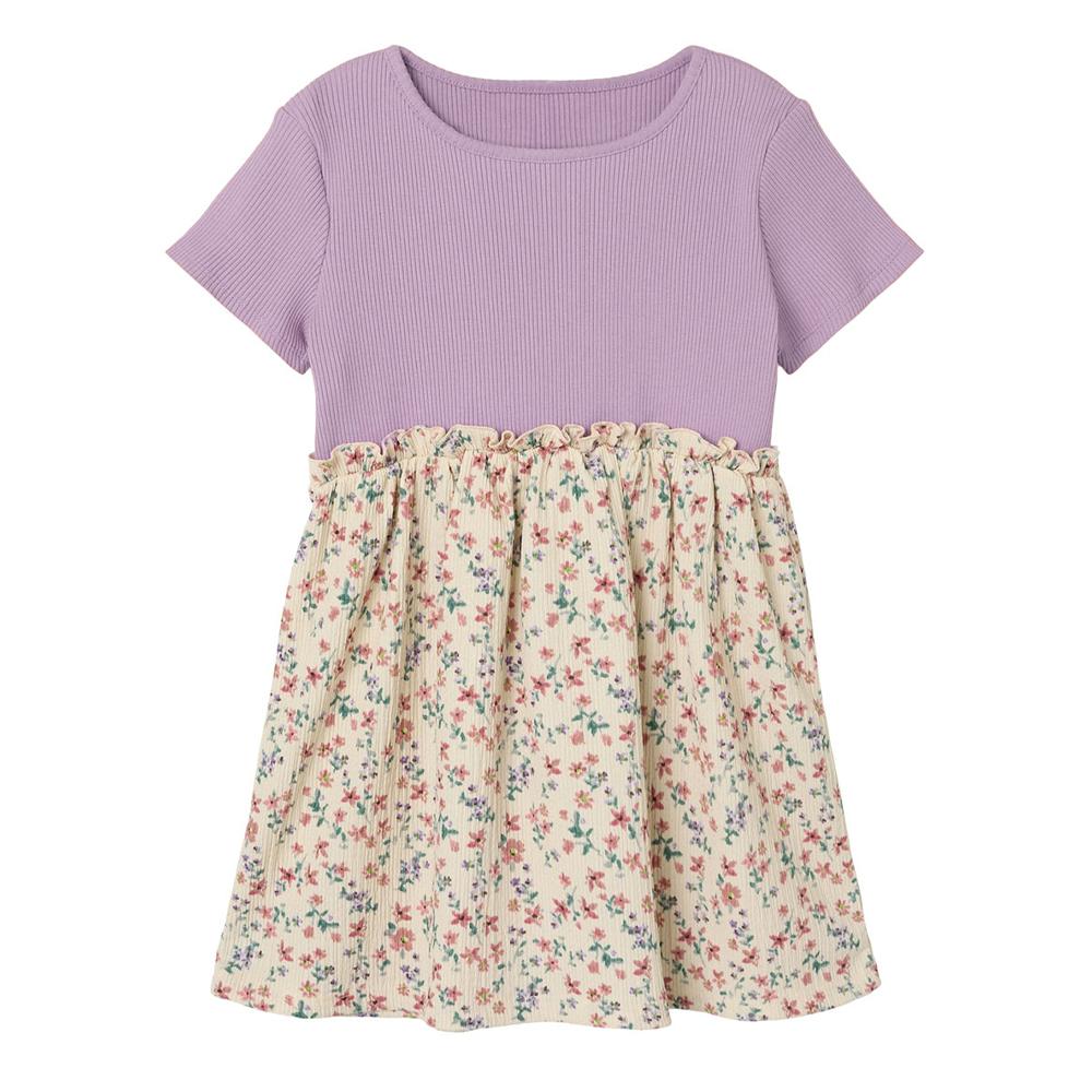 Robe Violette/Écru Fille Name it Jopea pas cher