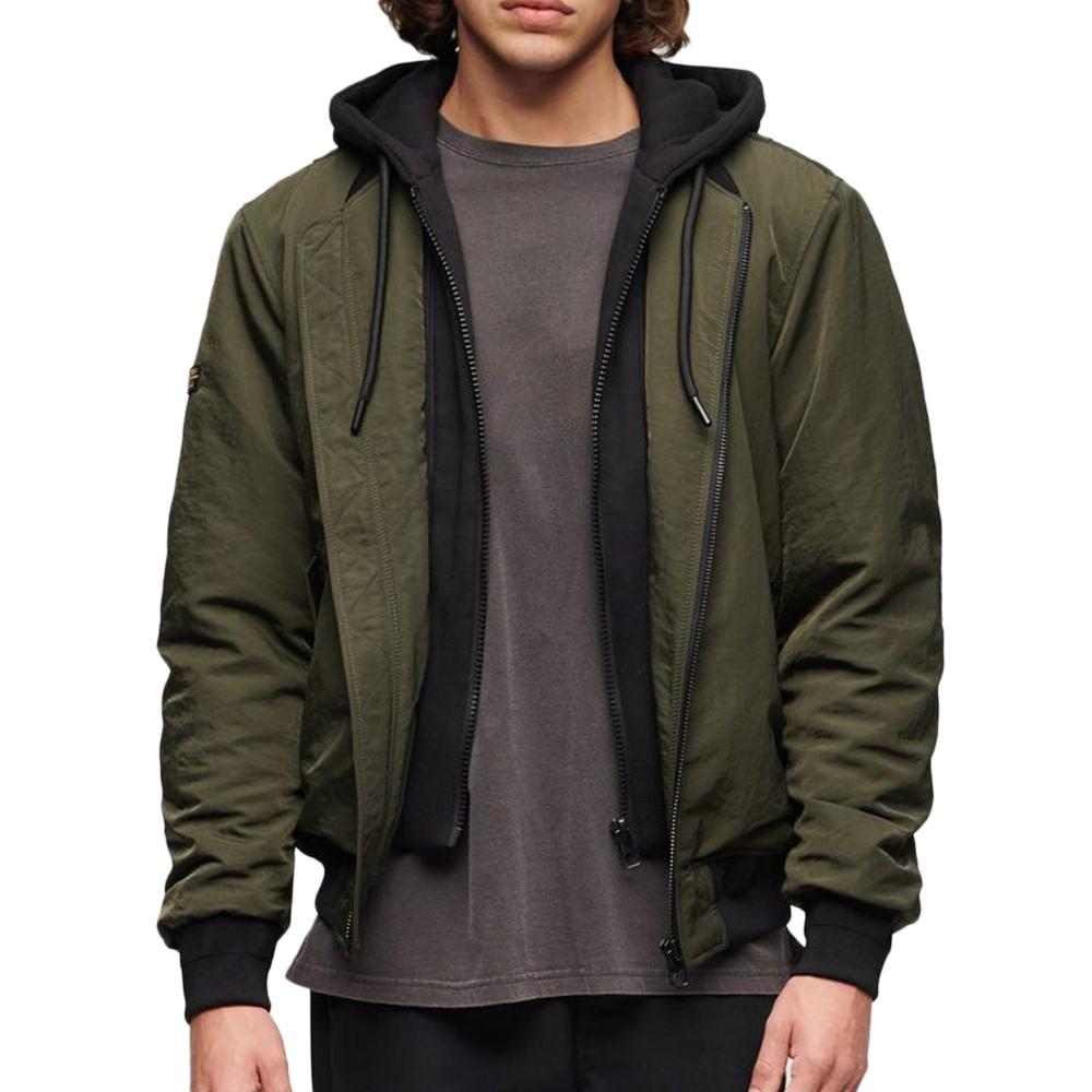 Veste Kaki Homme Superdry Hooded pas cher