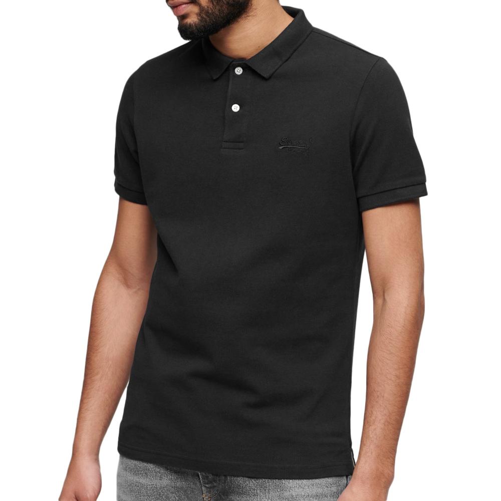 Polo Noir Homme Superdry Classic Piques pas cher