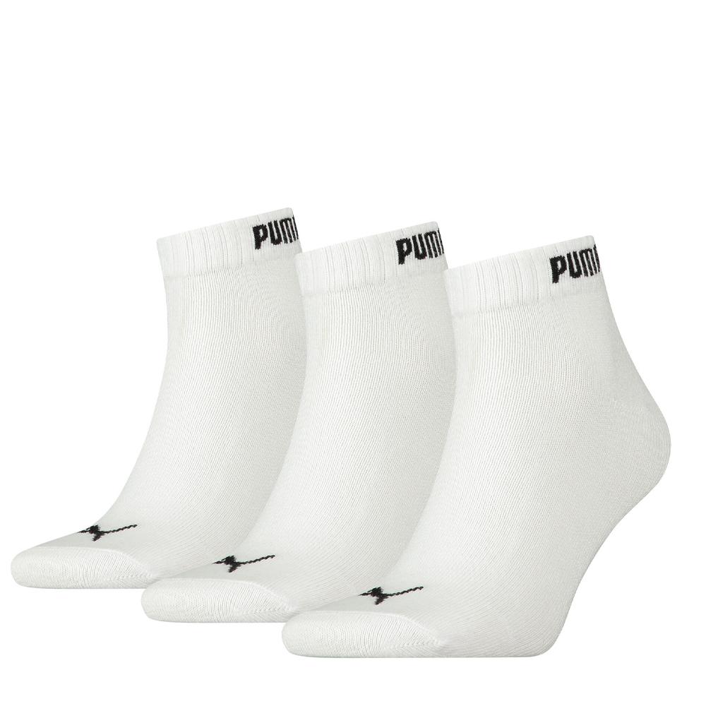 X3 Paires de Chaussettes Blanches Mixte Puma Quarter pas cher