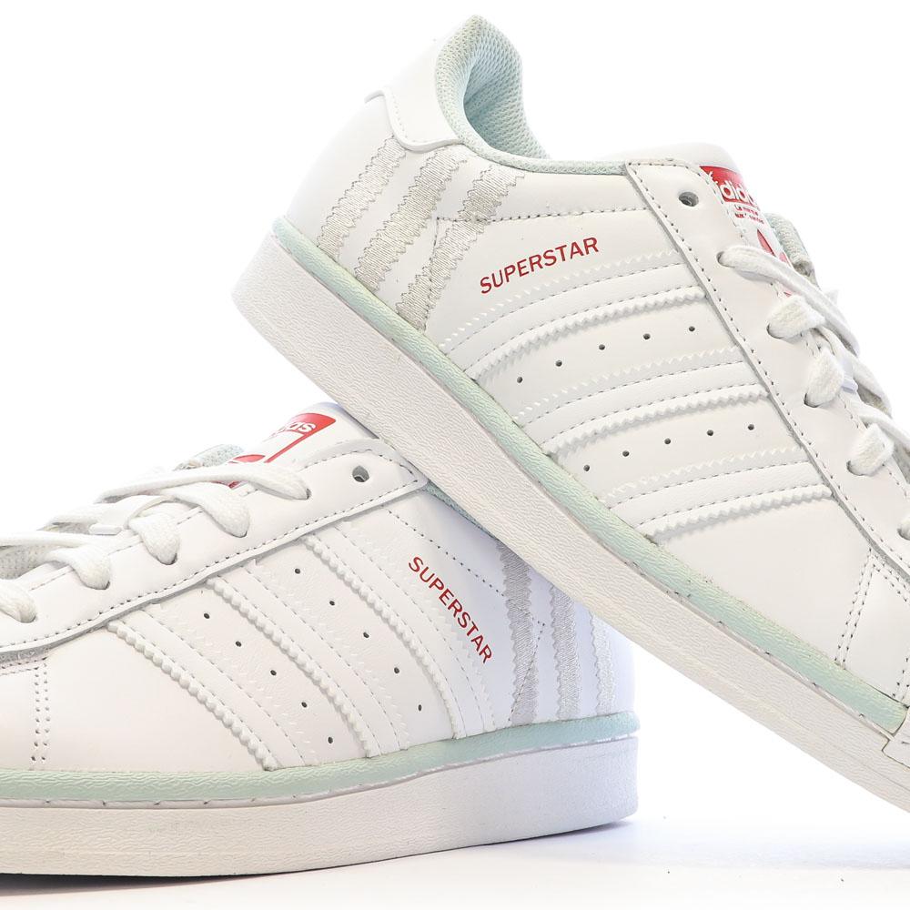 Superstar femme blanche et grise on sale