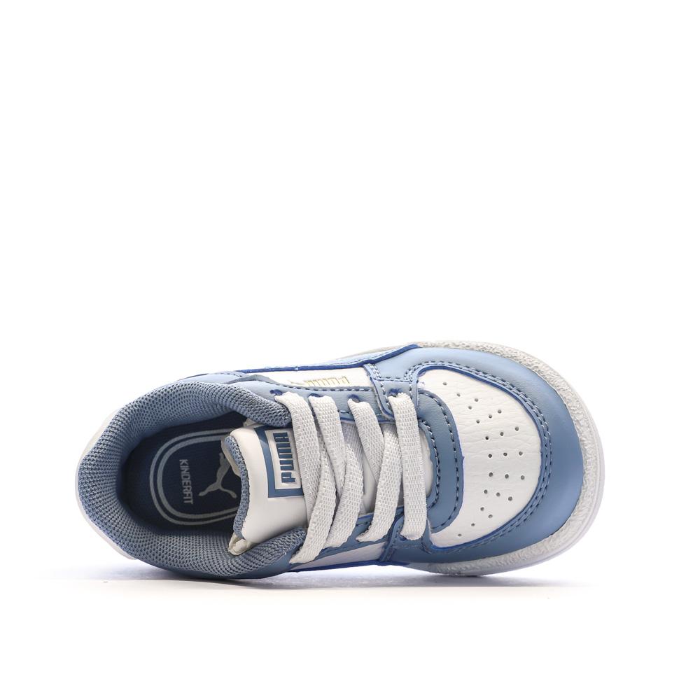 Baskets Blanches/Bleu Garçon Puma Pro Classic vue 4