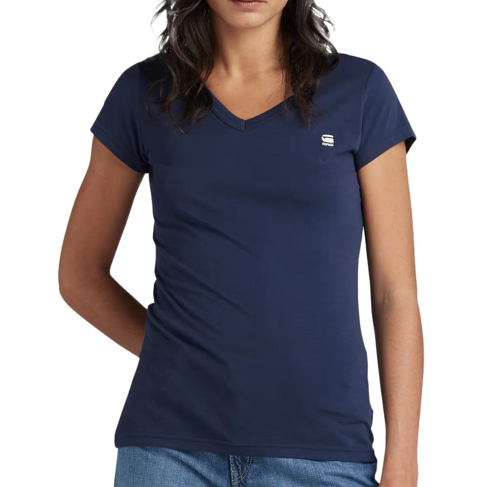 T-shirt Marine Femme G-Star Raw Eyben D21314 pas cher