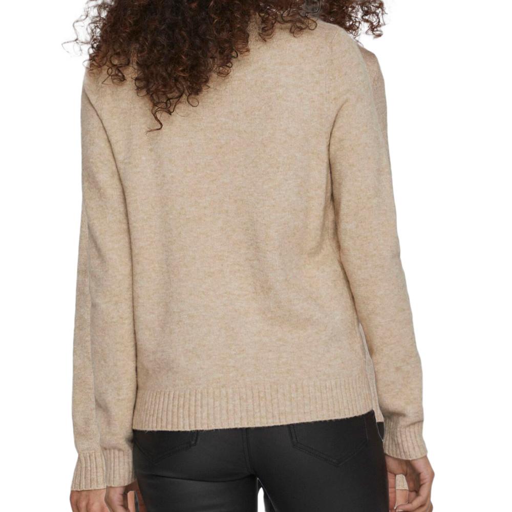 Pull Col V Beige Femme Vila 69 vue 2