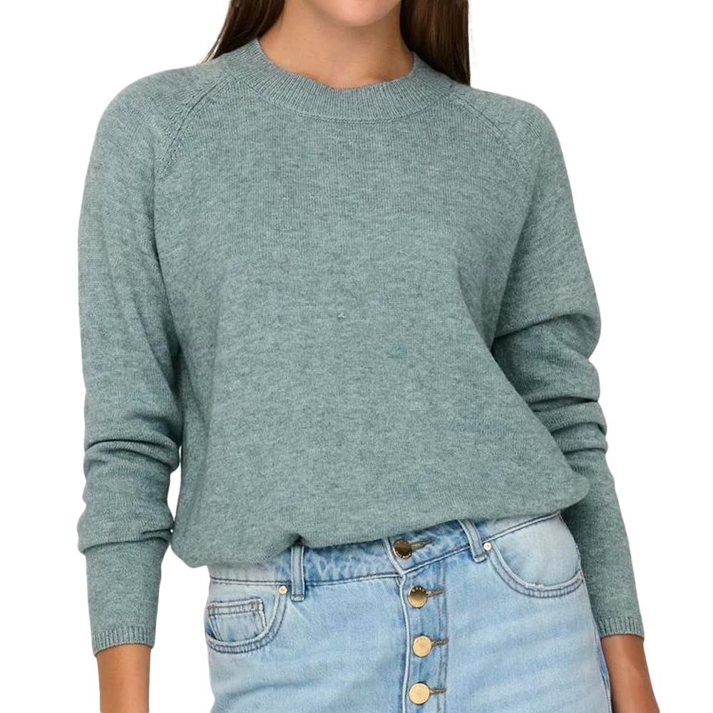 Pull Bleu/Vert Femme JDY Marco Slit pas cher