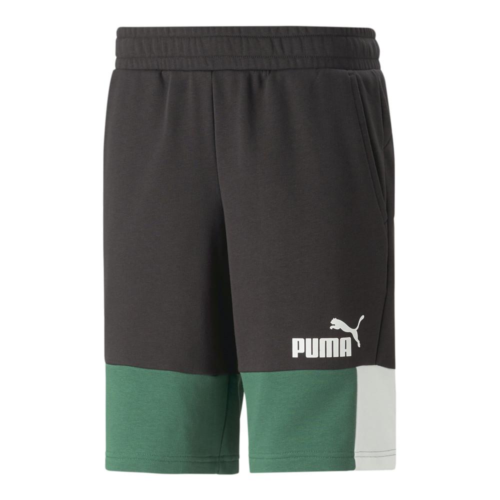 Short Noir/Vert Homme Puma Ess Block pas cher