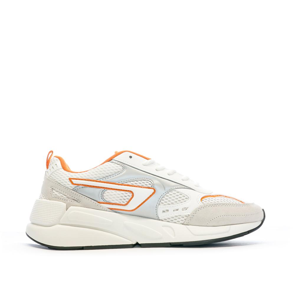 Baskets Blanches/Orange Homme Diesel Serendipity vue 2