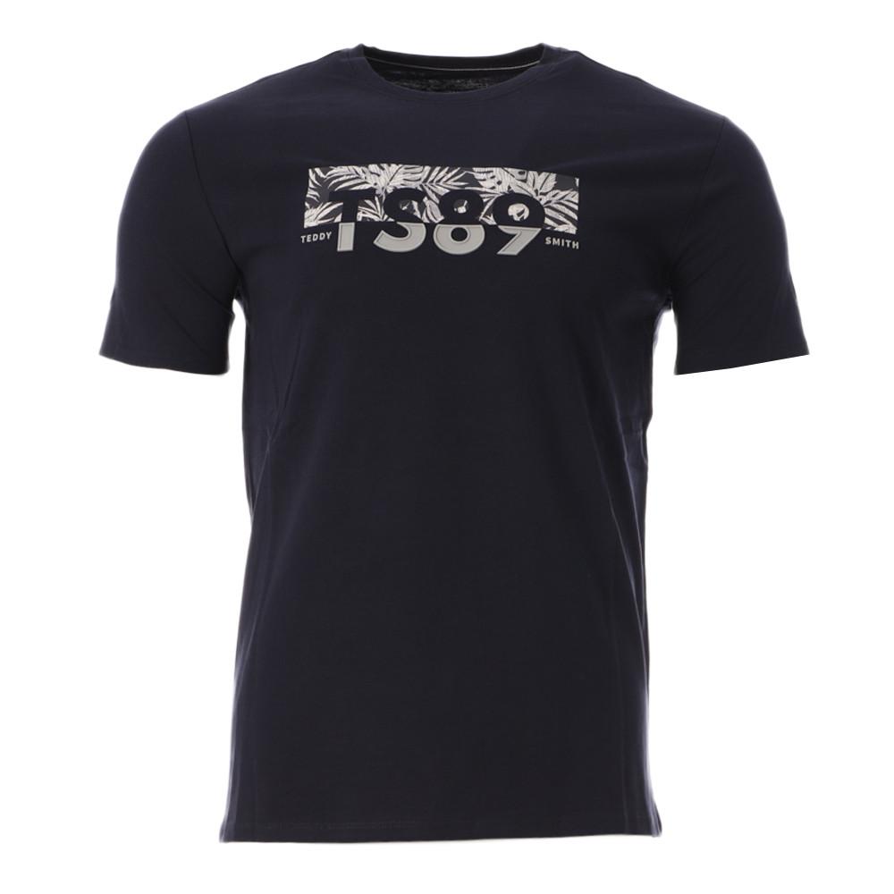 T-shirt Noir Homme Teddy Smith Tezio pas cher