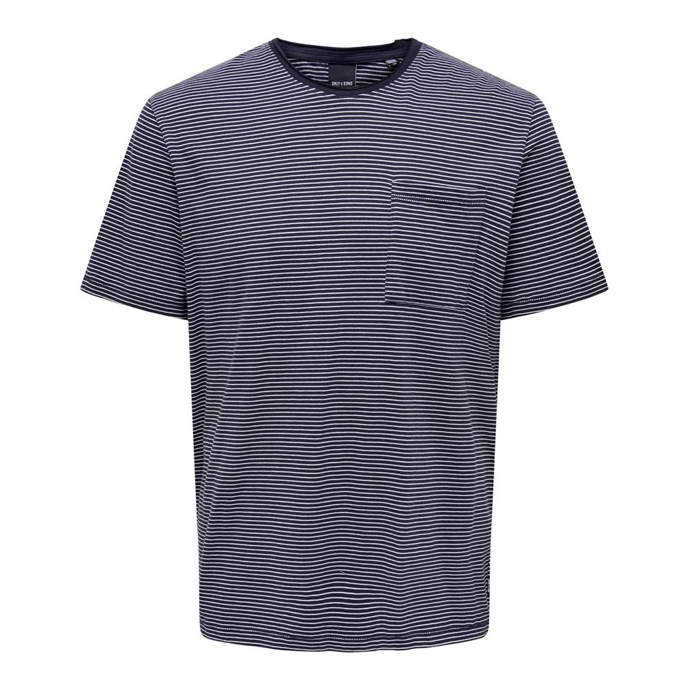 T-shirt Marine Homme Only & Sons Onsbale pas cher