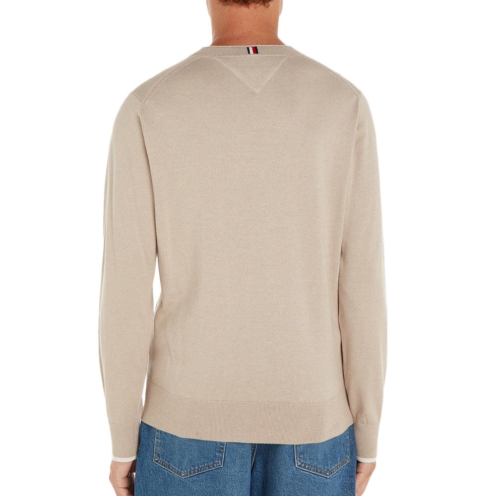 Pull Beige Homme Tommy Hilfiger Mouline Organic vue 2