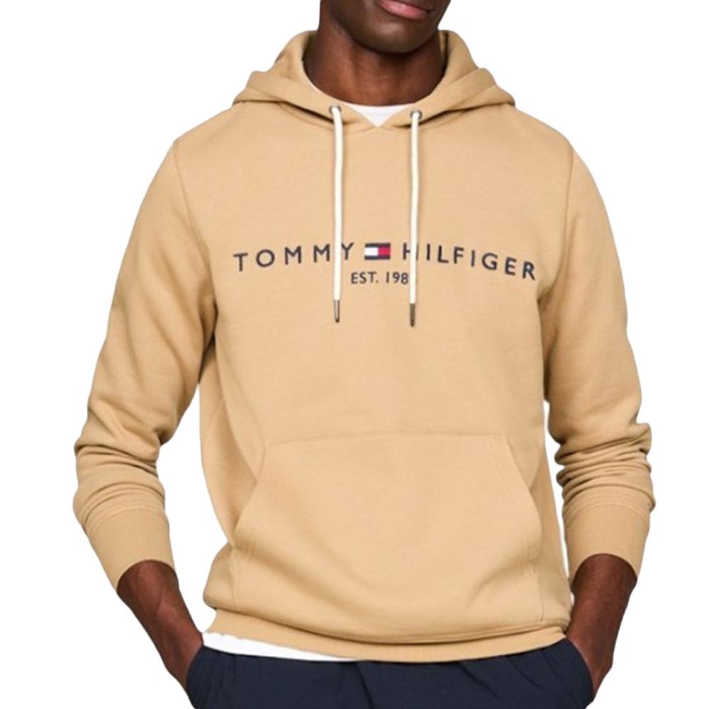 Sweat à capuche Marron Homme Tommy Hilfiger Logo Hoodie pas cher