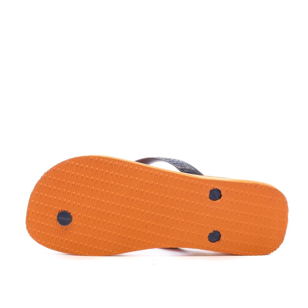 Tongs Orange Mixte HavaianasBrasil Logo vue 2