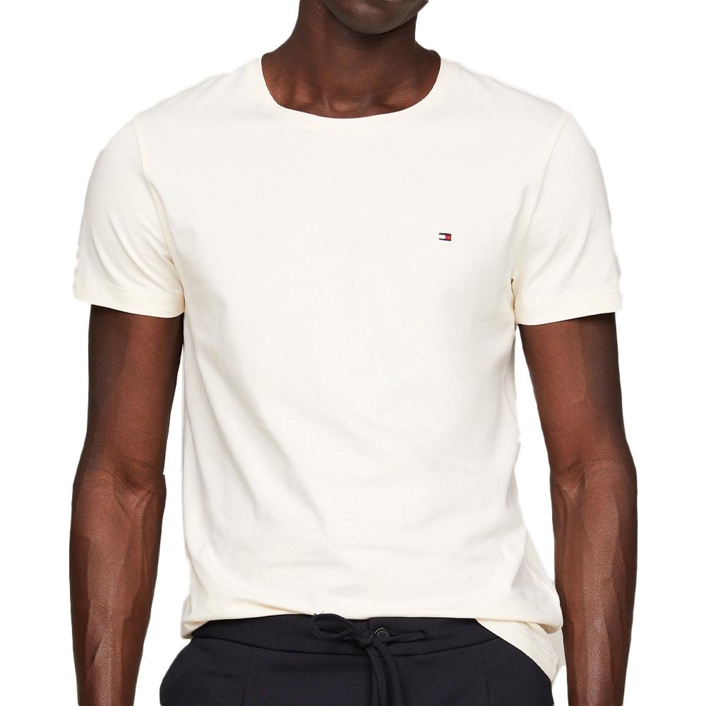 T-shirt Ecru Homme Tommy Hilfiger Slub pas cher