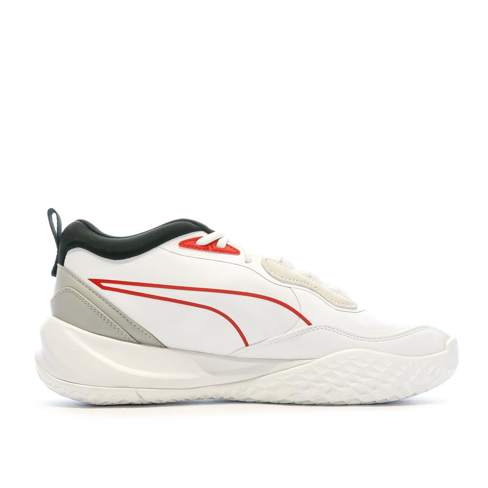 Chaussures de basket Blanche/Rouge/Noir Homme Puma Playmaker vue 2