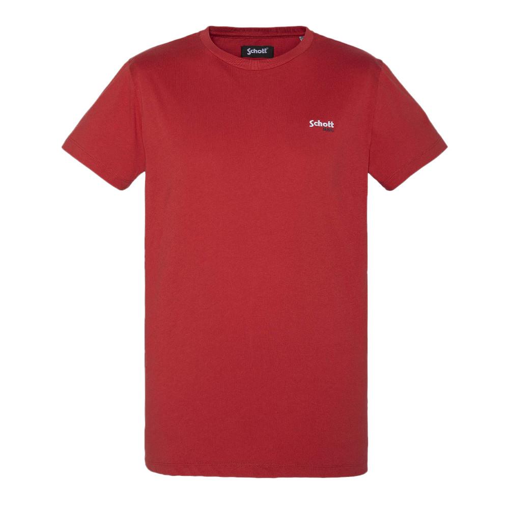 T-Shirt Rouge Homme Schott Brode pas cher