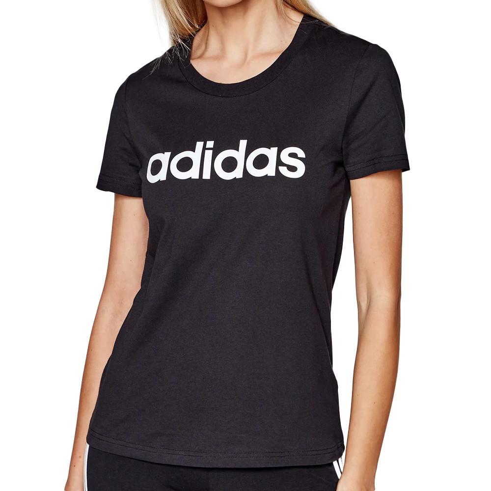 T-shirt Noir Femme Adidas Lin pas cher