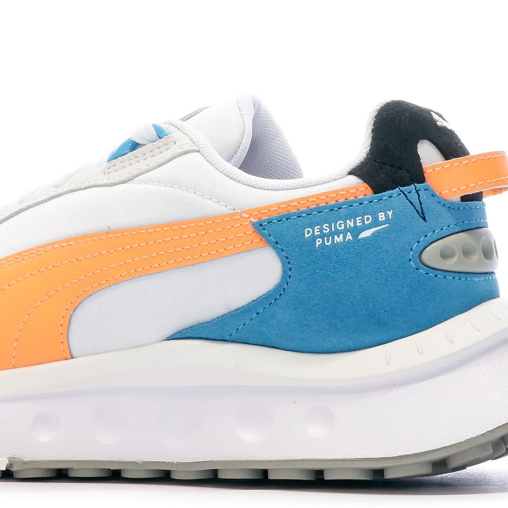 Baskets Blanc/Orange/Bleu Homme Puma Wild Rider Rollin vue 7