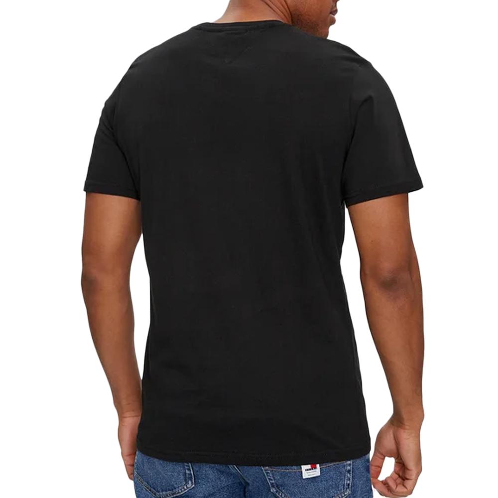 T-shirt Noir Homme Tommy Hilfiger DM0DM18569 vue 2