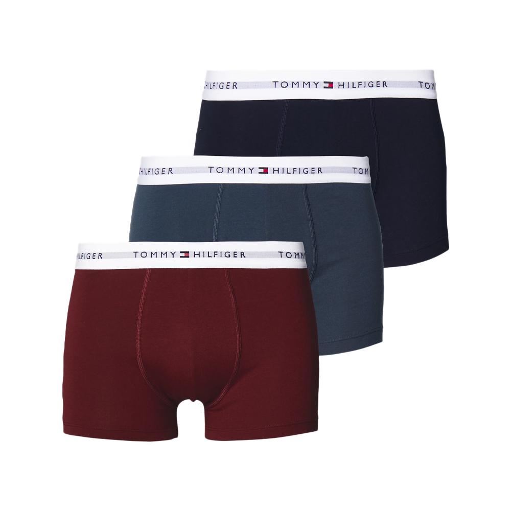 X3 Boxers Noir/Bordeaux Homme Tommy Hilfiger UM0UM02761 pas cher