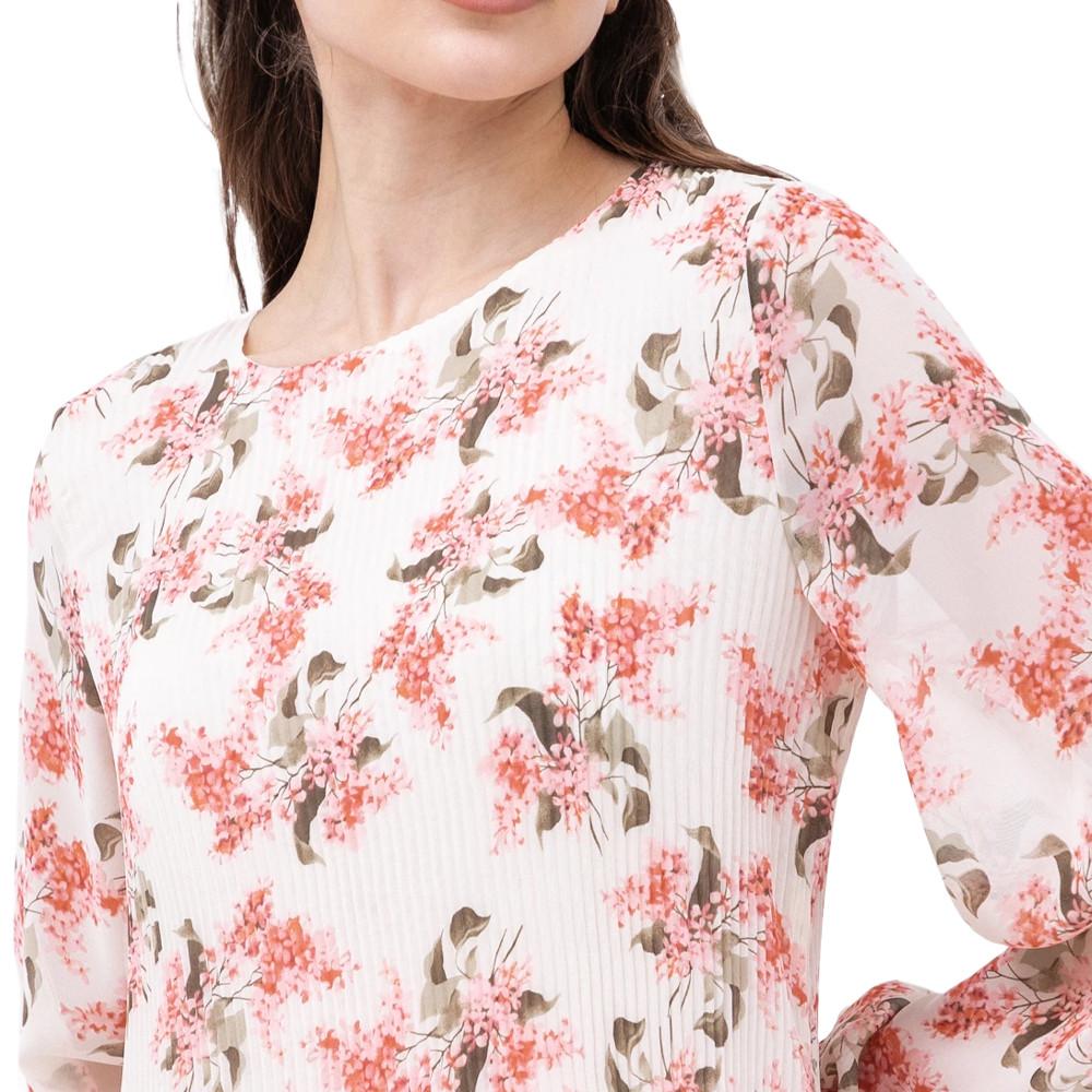 Robe Écru À Fleurs Femme Vila Vikathryn vue 3