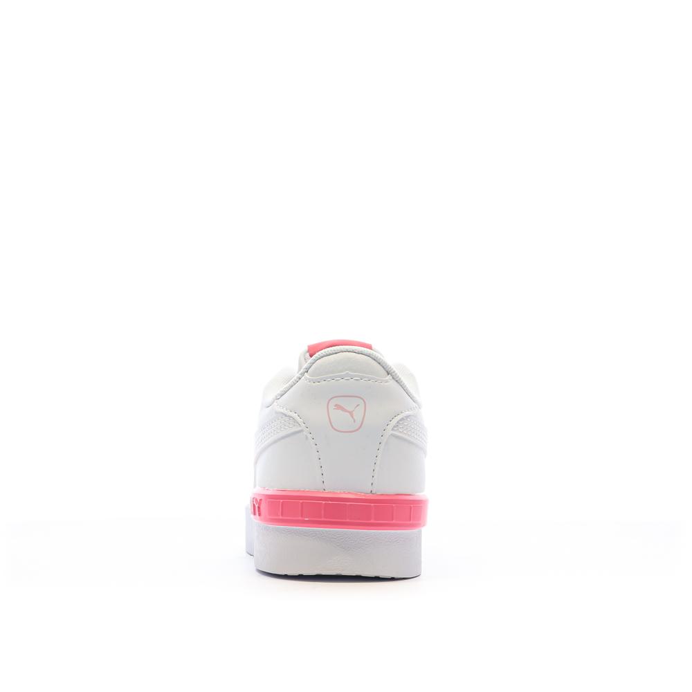 Baskets Blanc/Rose Fille Puma Jada vue 3