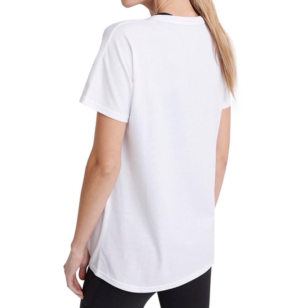 T-Shirt Blanc Femme Superdry CORE SPORT vue 2