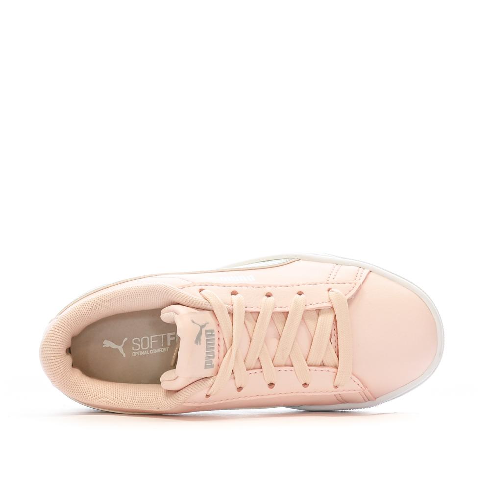 Baskets Rose/Gris pailleté Fille Puma Vikky Rainbow vue 4