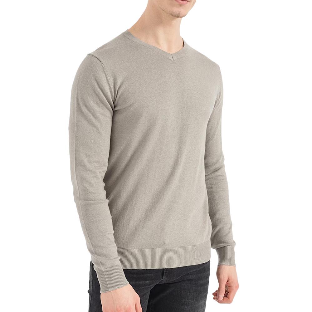 Pull Beige Homme Jack & Jones Emil pas cher