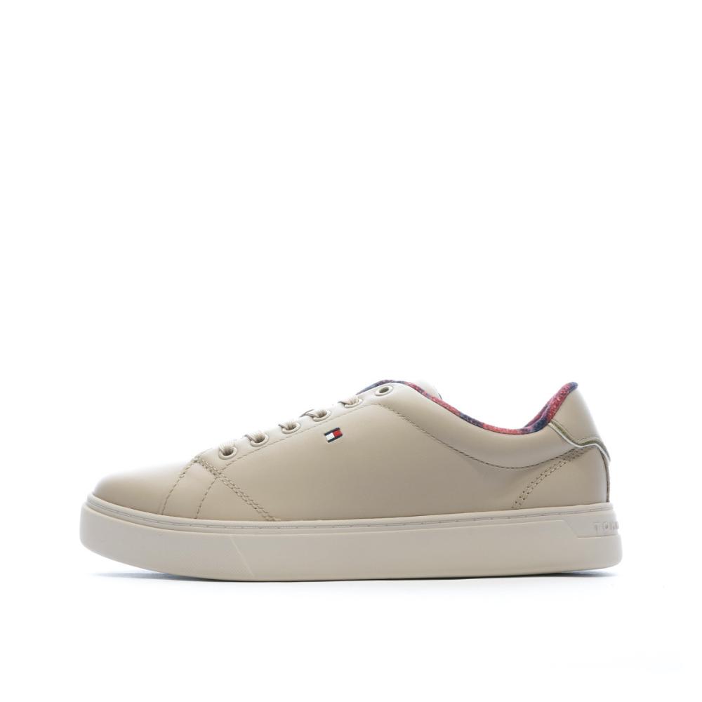 Baskets Marrons Femme Tommy Hilfiger Essential Court pas cher