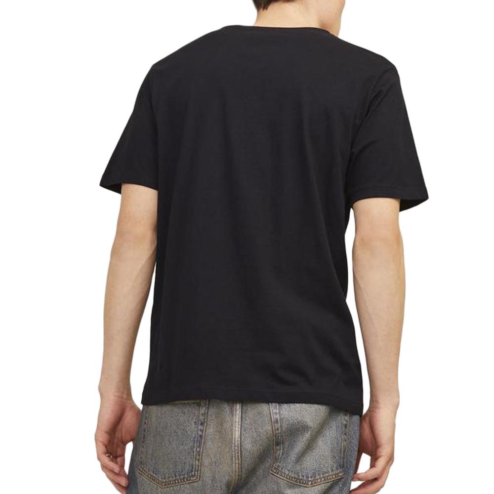 T-shirt Noir Homme Jack & Jones James vue 2