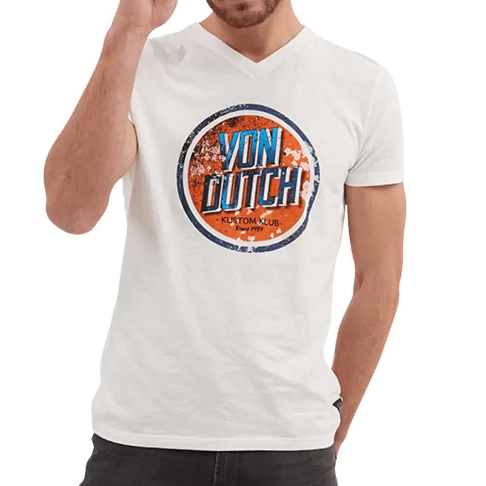 T-shirt Blanc Homme Von Dutch Klub pas cher