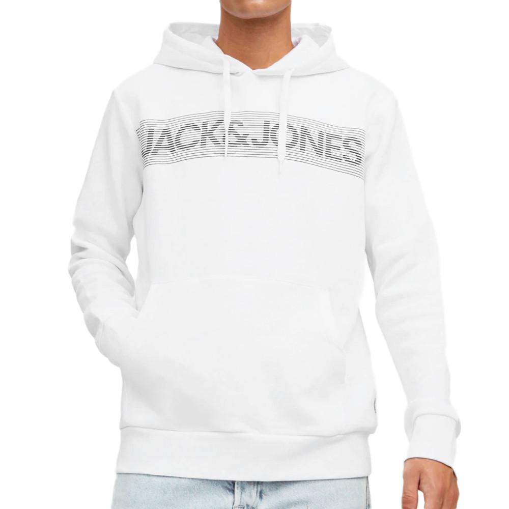 Sweat à Capuche Blanc Homme Jack & Jones Jecorp pas cher