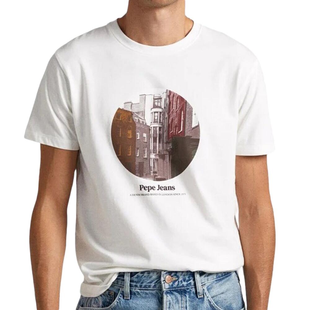 T-shirt Blanc Homme Pepe jeans Kervin pas cher