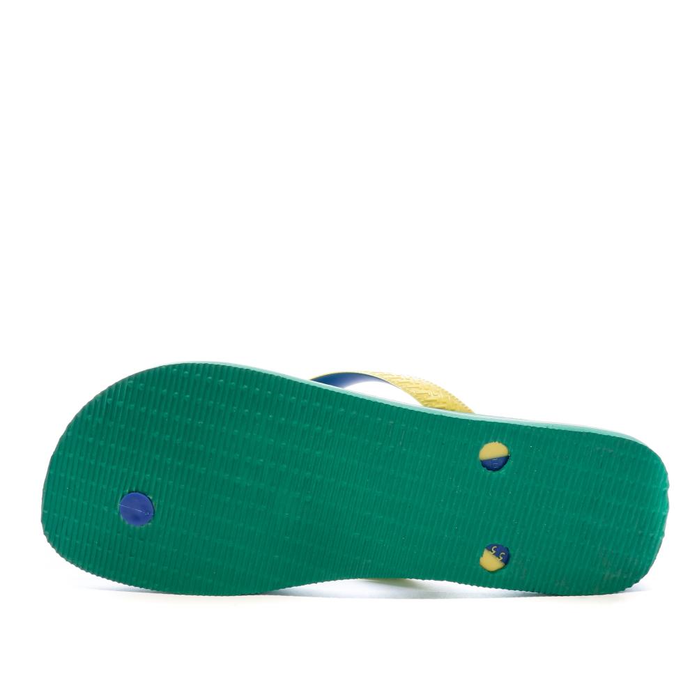 Tongs Verte/Jaune Homme Havaianas Brasil Mix vue 2