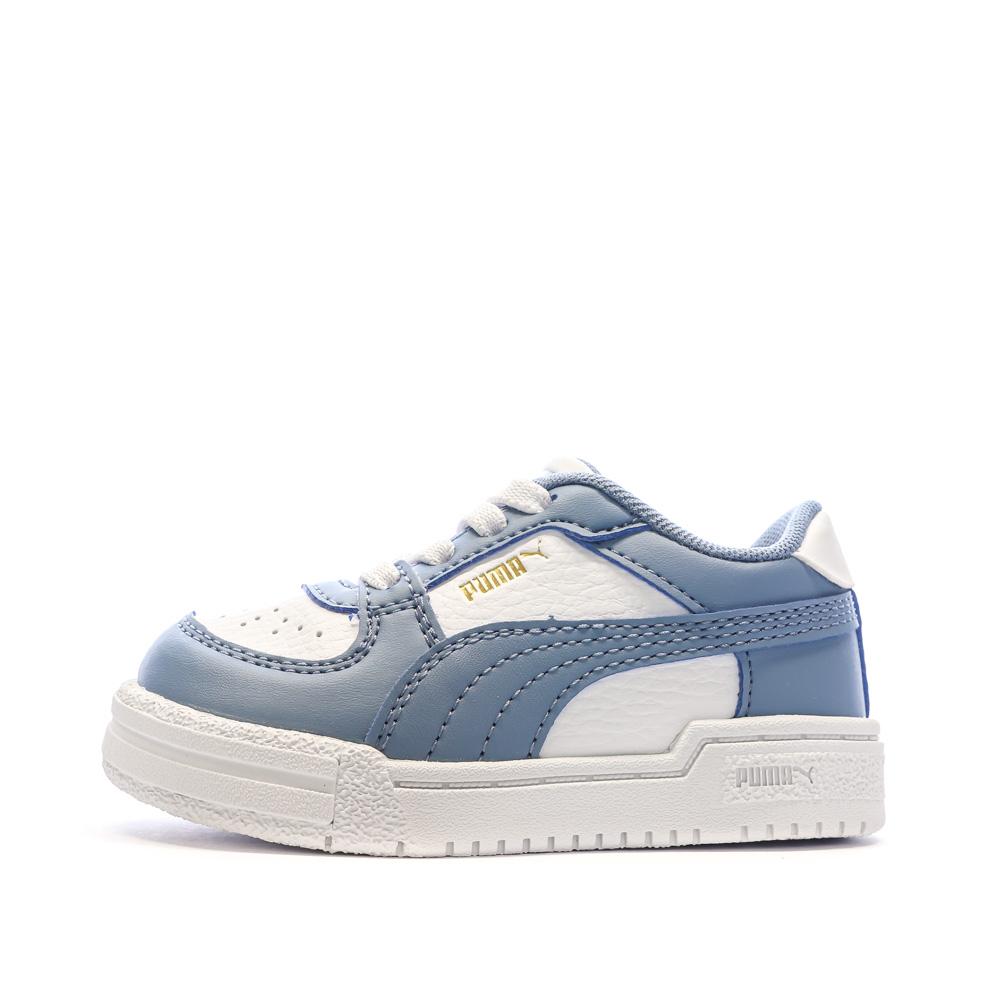 Baskets Blanches/Bleu Garçon Puma Pro Classic pas cher