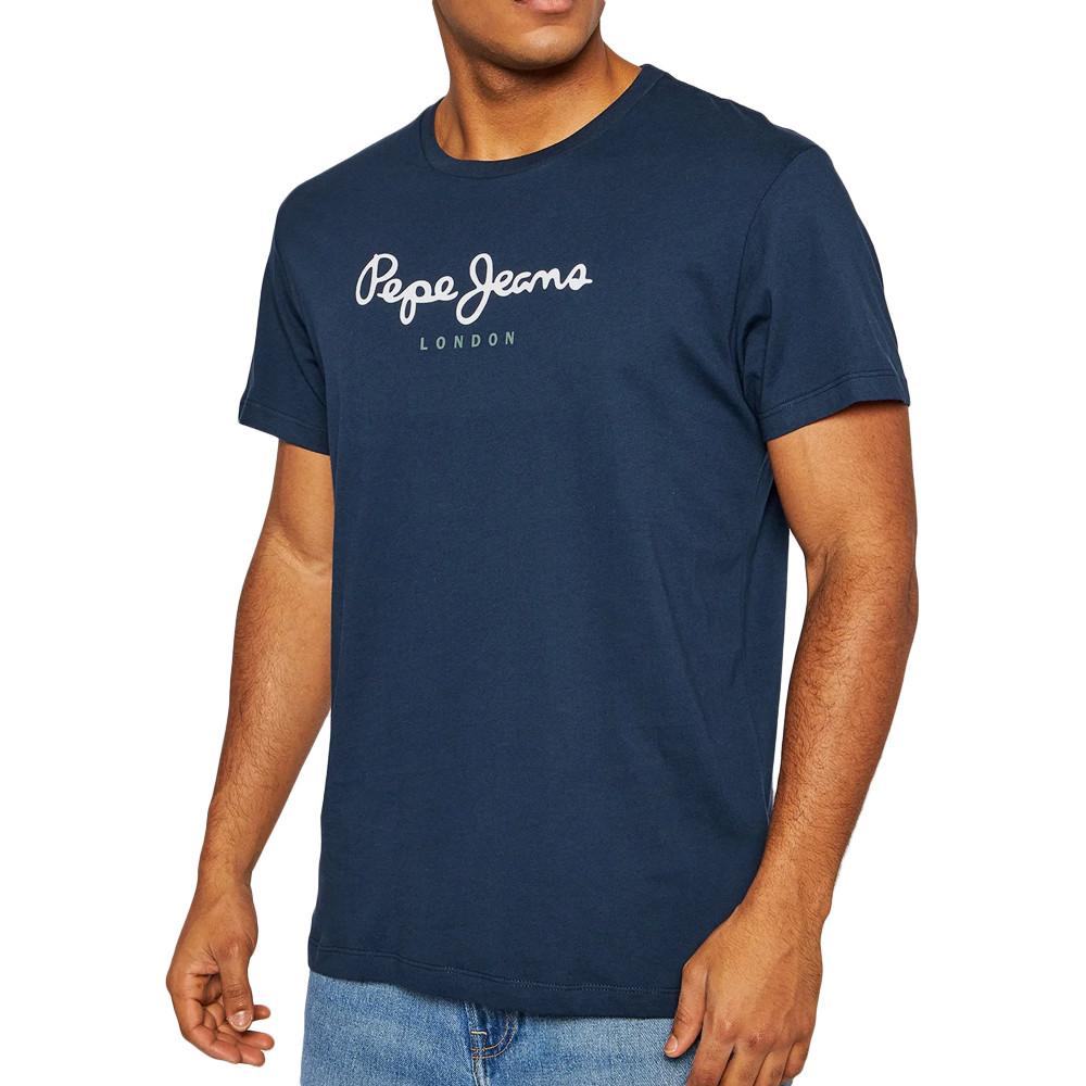 T-shirt Marine Homme Pepe Jeans Eggo N pas cher