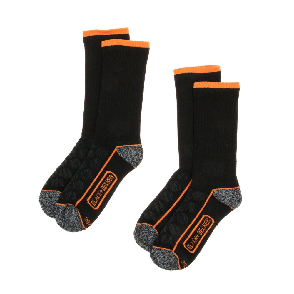 X2 Paires de Chaussettes Noir Homme Black et Decker Work pas cher