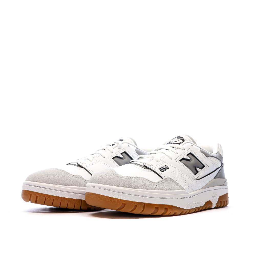 Baskets Blanc/Gris Homme New Balance 550 vue 6