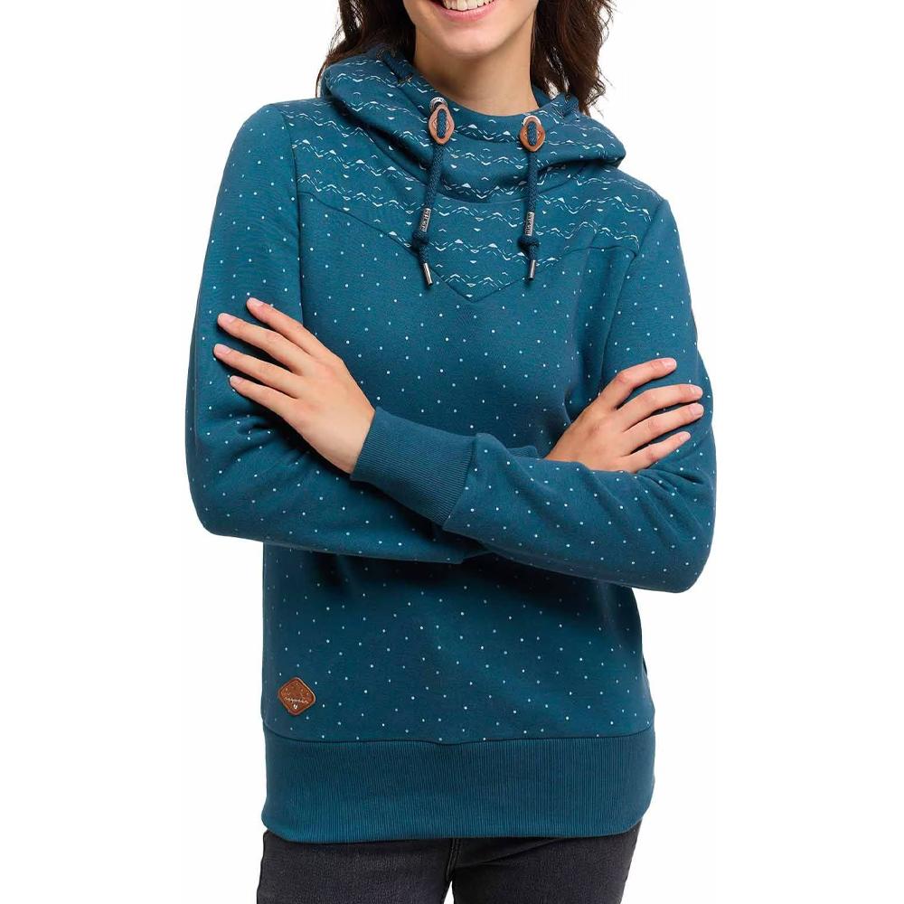 Sweat à Capuche Bleu Femme Ragwear Nuggie pas cher