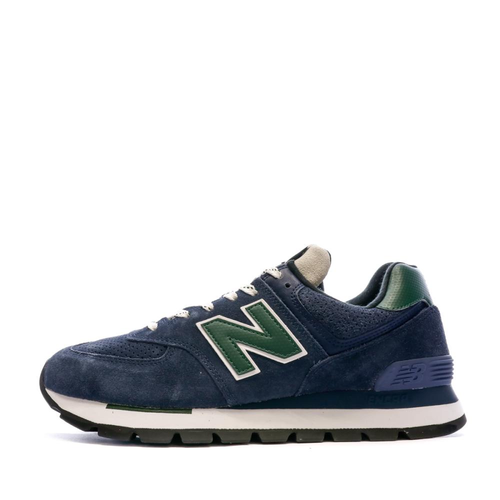 ML574 Baskets Marine/Vert Homme New Balance pas cher