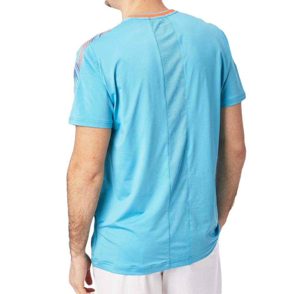 T-shirt Bleu Homme Mizuno A002 vue 2